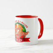Mug Joyeuses Fêtes / Un papa sur un million (Votre tex (Devant droit)