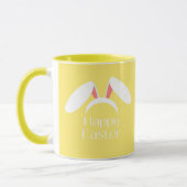 Mug Joyeuses oreilles de lapin blanc de Pâques (Gauche)