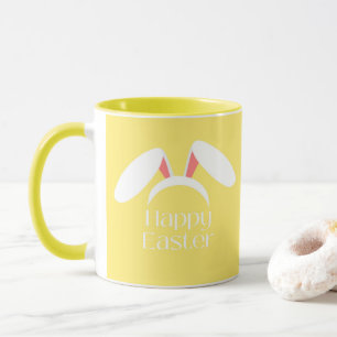 Mug Joyeuses oreilles de lapin blanc de Pâques