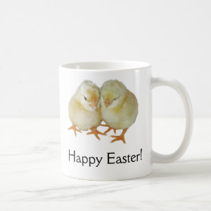 Mug Joyeuses Pâques - 2 poussins Basques jaunes