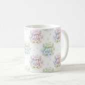 Mug Joyeuses Pâques aquarelle lettrage manuel (Devant droit)