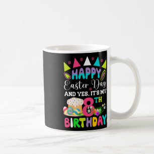 Mug Joyeuses Pâques C'est Mon 8ème Anniversaire Lapin 