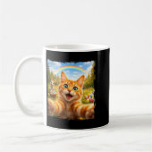 Mug Joyeuses Pâques Chat Drôle Selfie Avec Lapin de Pâ (Gauche)