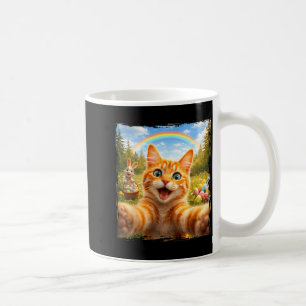 Mug Joyeuses Pâques Chat Drôle Selfie Avec Lapin de Pâ