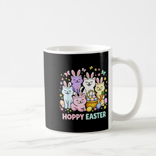 Mug Joyeuses Pâques Chats Oreilles de Lapin Drôle de P (Droite)