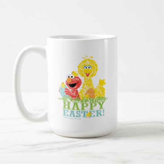 Mug Joyeuses Pâques d'Elmo et Big Bird (Gauche)
