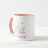 Mug Joyeuses Pâques Design de printemps - Lapin de Pâq (Devant gauche)