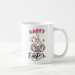 Mug Joyeuses Pâques du charmant Lapin de Pâques