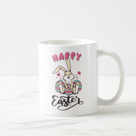Mug Joyeuses Pâques du charmant Lapin de Pâques (Droite)