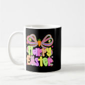 Mug Joyeuses Pâques Groovy Rétro Gingham Lapin Fillett (Gauche)