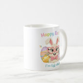 Mug Joyeuses Pâques Je suis Excité Lapin  (Devant droit)