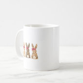 Mug Joyeuses Pâques Léopard Lapin Coquette Nœud Fille  (Devant gauche)