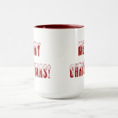 Mug Joyeuses Polices de chapeau de neige de Noël (Centre)