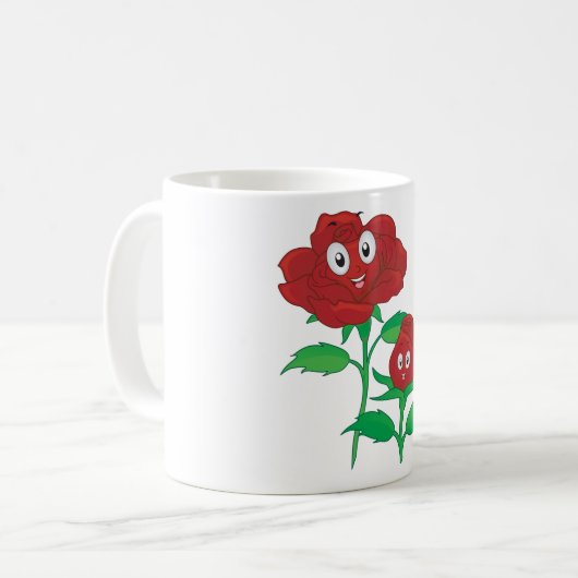 Mug Joyeuses roses rouges (Devant gauche)