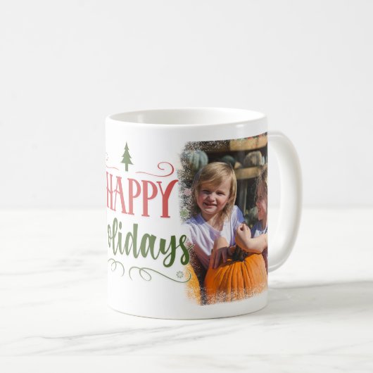 Mug Joyeuses vacances 2 vacances photo (Devant droit)