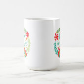 Mug Joyeuses Vacances Arc-en-ciel mignon à la main col (Centre)