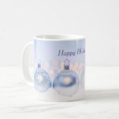 Mug Joyeuses vacances Baubles Bleus Noël (Devant gauche)