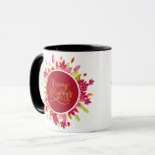 Mug Joyeuses vacances colorées (Devant gauche)