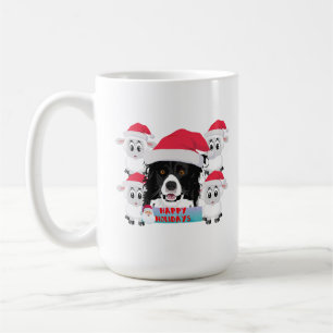 Mug Joyeuses vacances Herding Dog & Sheep