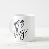 Mug Joyeuses vacances Lettres modernes (Devant gauche)