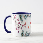 Mug Joyeuses vacances rustique moderne saisonnière Noë (Gauche)