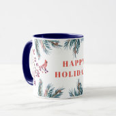 Mug Joyeuses vacances rustique moderne saisonnière Noë (Devant gauche)