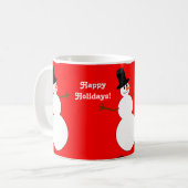 Mug Joyeuses vacances Snowman Tiled (Devant gauche)
