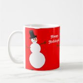 Mug Joyeuses vacances Snowman Tiled (Gauche)