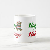 Mug Joyeuses vacances Teddy Bear Noël demi-script (Centre)