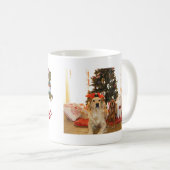 Mug Joyeuses vacances Teddy Bear Noël script photo (Devant droit)