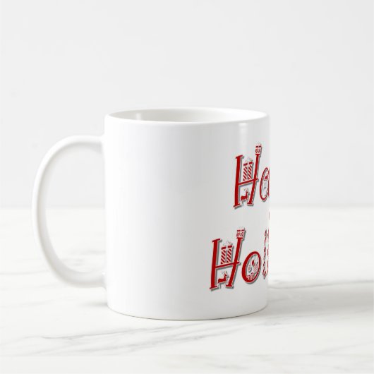 Mug Joyeuses vacances Texte décoré (Gauche)