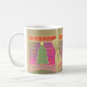 Mug "Joyeuses Vacances" Vieux Vaches d'or, Arbres Mono (Gauche)