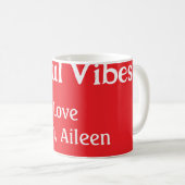 Mug Joyeuses Vibes rouge Noël vacances amour famille s (Devant droit)