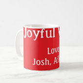 Mug Joyeuses Vibes rouge Noël vacances amour famille s (Devant gauche)