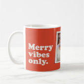 Mug Joyeuses vibes seulement fun rétro une photo Noël (Gauche)
