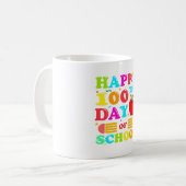 Mug Joyeux 100 Jours de cadeaux d'enseignant de l'écol (Devant gauche)