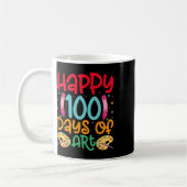Mug Joyeux 100 Jours D'École D'Art Enseignants Filles (Gauche)