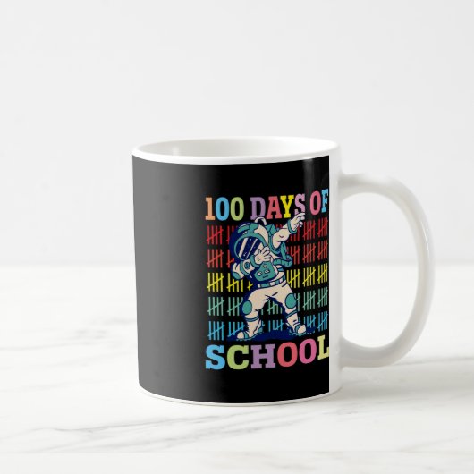 Mug Joyeux 100 Jours D'Enfants Scolaires Dabbing Astro (Droite)
