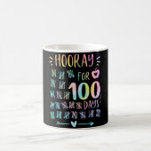 Mug Joyeux 100ème Jour De L'École Hourra Pour 100 Jour (Centre)