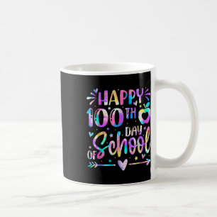 Mug Joyeux 100ème Jour De L'École Tie Dye Arc En Ciel