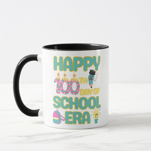 Mug Joyeux 100ème Jour De L'Ère De L'École (Gauche)