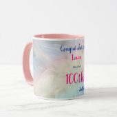 Mug Joyeux 100th anniversaire (Devant gauche)