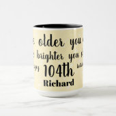 Mug Joyeux 104ème anniversaire (Centre)