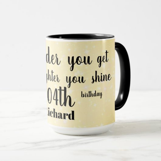 Mug Joyeux 104ème anniversaire (Devant droit)