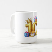 Mug Joyeux 10e Anniversaire (Devant gauche)
