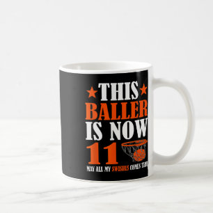 Mug Joyeux 11e anniversaire 11 ans Bysketbyll 11e bi