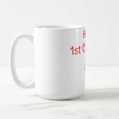 Mug joyeux 1er noël rouge vert amour nom simple (Gauche)