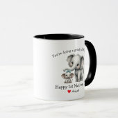 Mug Joyeux 1ère Fête des Mères Maman & bébé Eléphant (Devant droit)