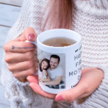Mug Joyeux 1ère Fête des Mères Nouveau bébé 2 Photo Co<br><div class="desc">Faites votre propre cadeau de jour de première mère unique en personnalisant la tasse photo avec 2 photos préférées et message personnalisé.</div>