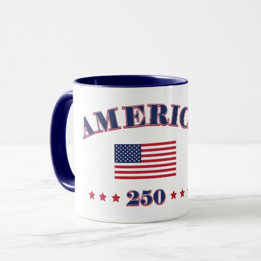 Mug Joyeux 250e anniversaire à l'Amérique (Devant gauche)